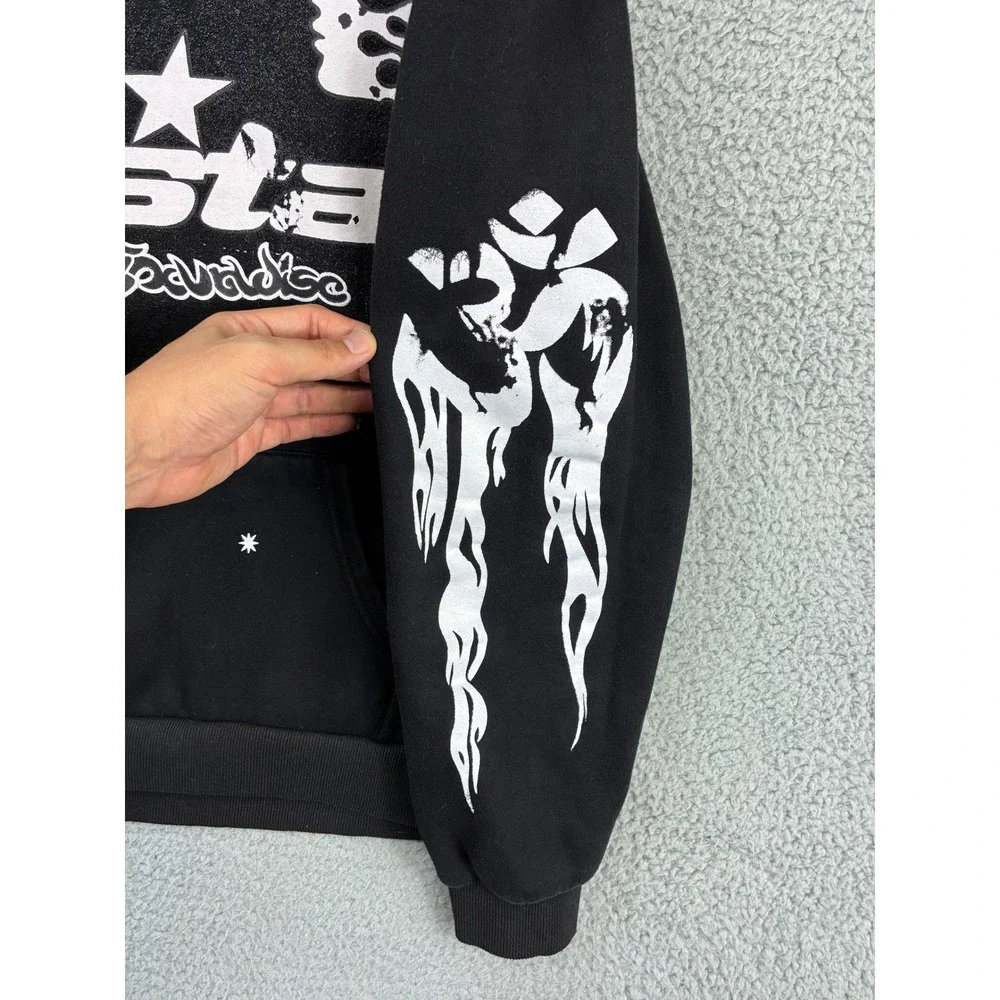 Hellstar Studios Records Tracksuit Hoodie Pants Set Mens L Black Streetwear